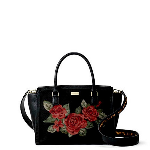 Kate Spade New York Seeley Lane Lana Rose Jacquard Satchel - Picture 1 of 1